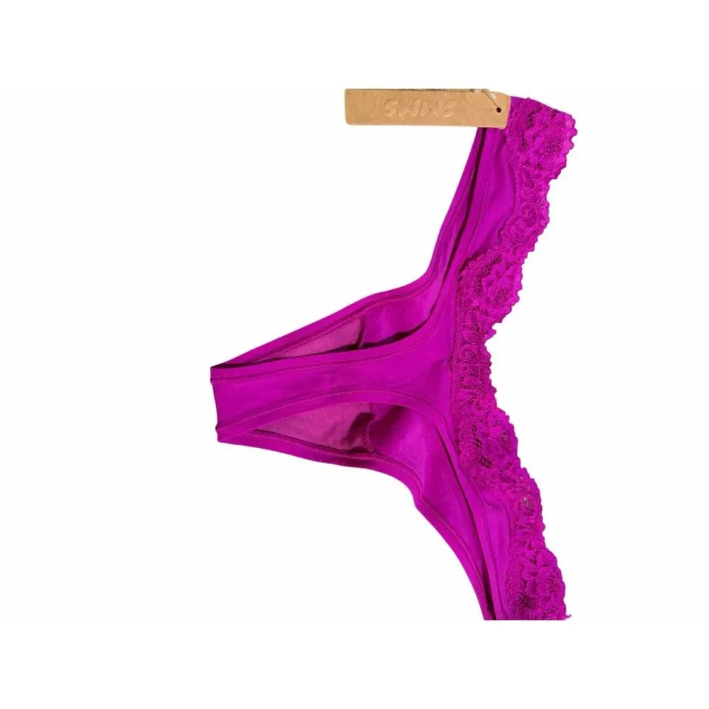 Brand New Skims Women's Size Small Lollipop Purple Fits Everybody Dipped Thong